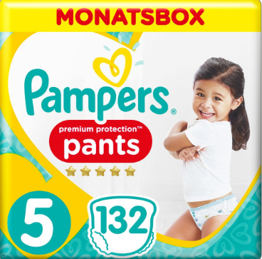 Pampers Premium Protection Pants Groesse 5 Monatsbox mit 132 Windelpants